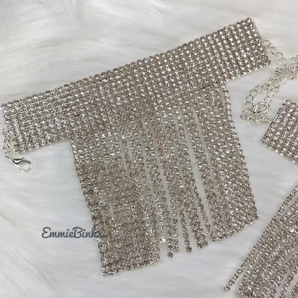 New Luxe Crystal Fringe Tassel Anklet - Picture 5 of 16